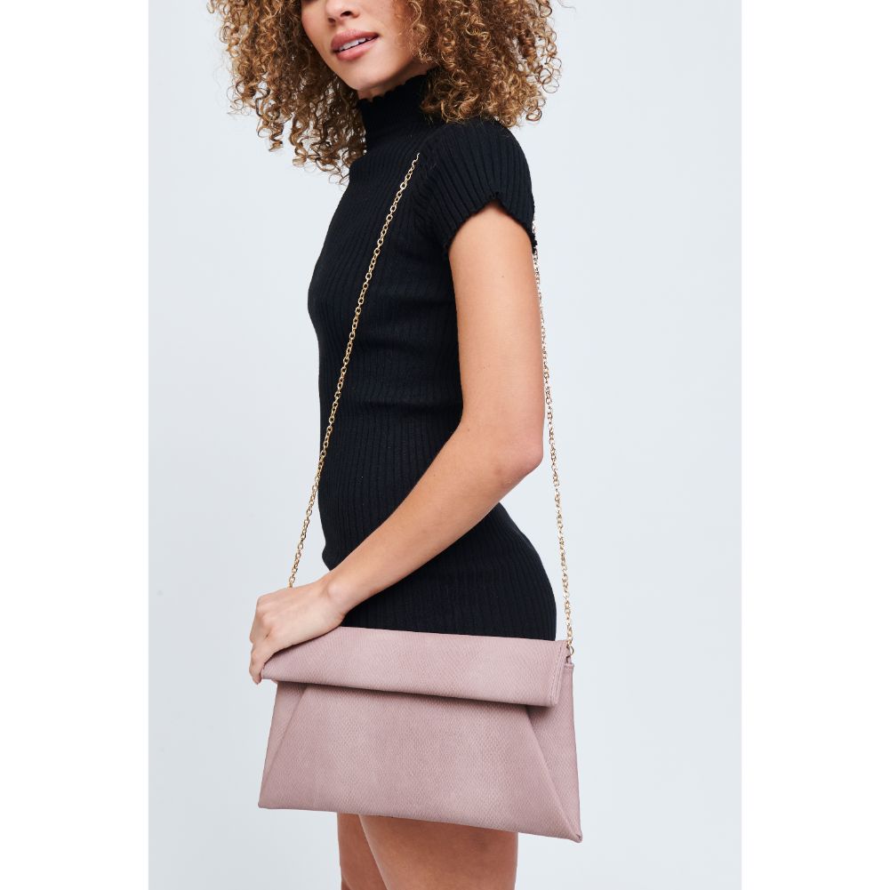 Woman wearing Blush Urban Expressions Emilia Clutch 840611159014 View 4 | Blush