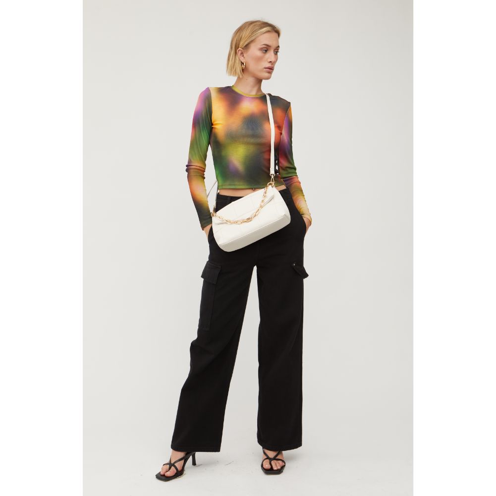 Woman wearing Ivory Urban Expressions Claudine Crossbody 840611113702 View 3 | Ivory