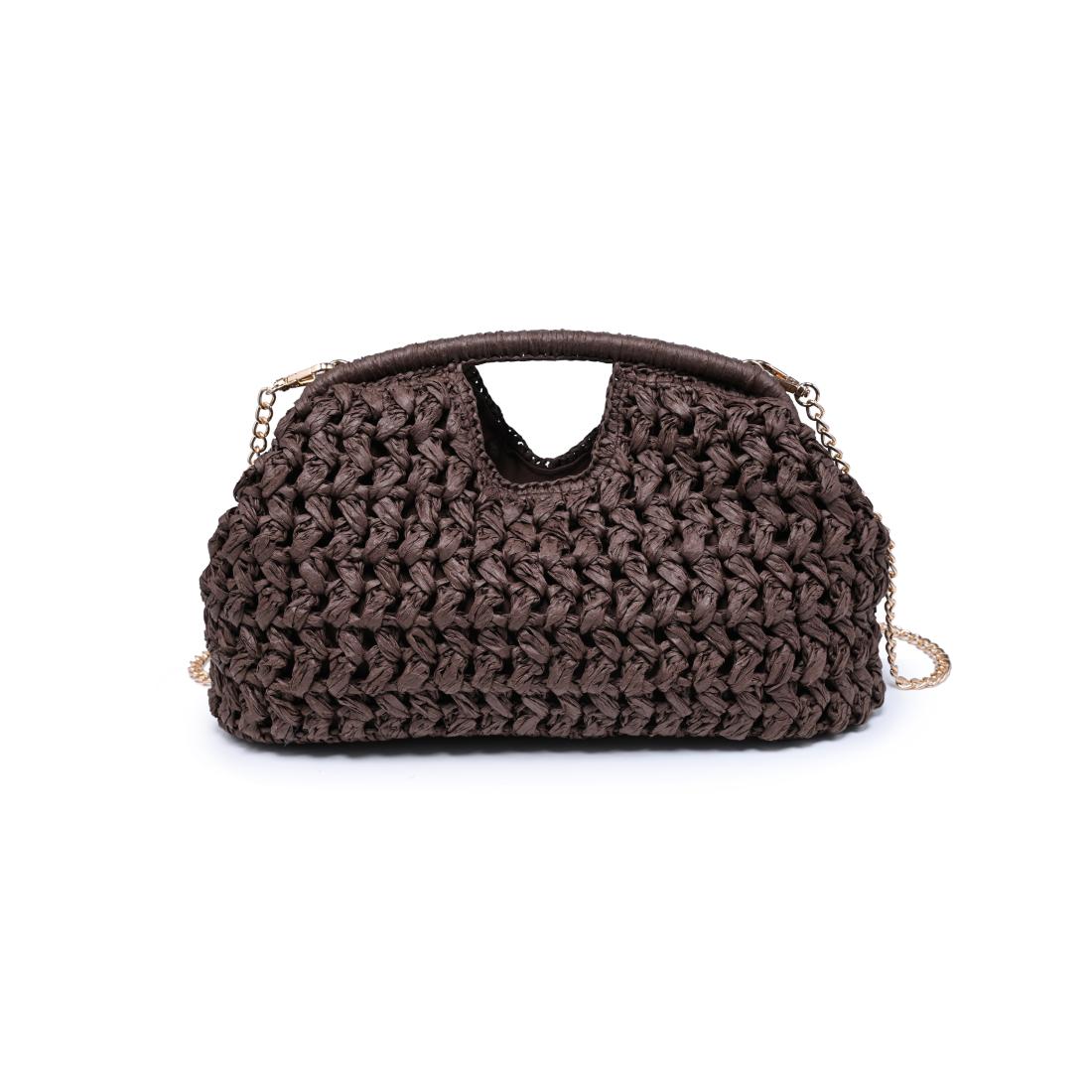 Woman wearing Chocolate Urban Expressions Abigail Crossbody 840504204104 View 5 | Chocolate