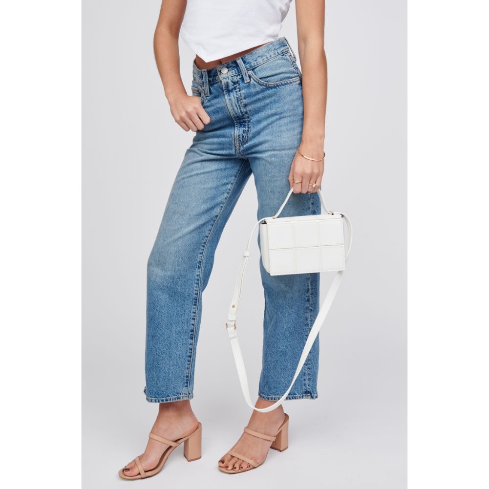 Woman wearing White Urban Expressions Amanda Crossbody 818209016063 View 4 | White