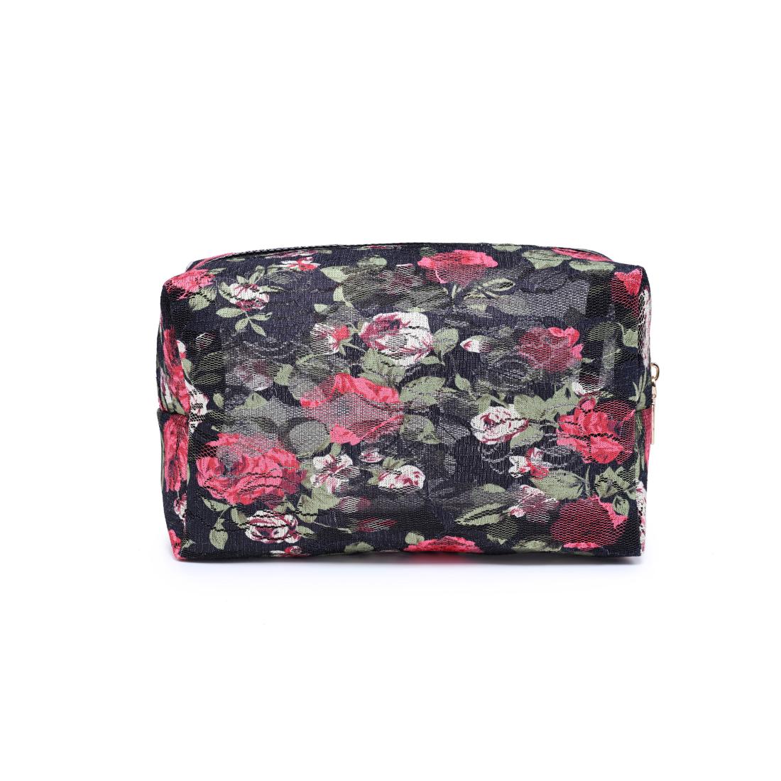 Urban Essentials Petal Play Cosmetic & Travel Organizer Pouch 840504207457 View 7 | Black