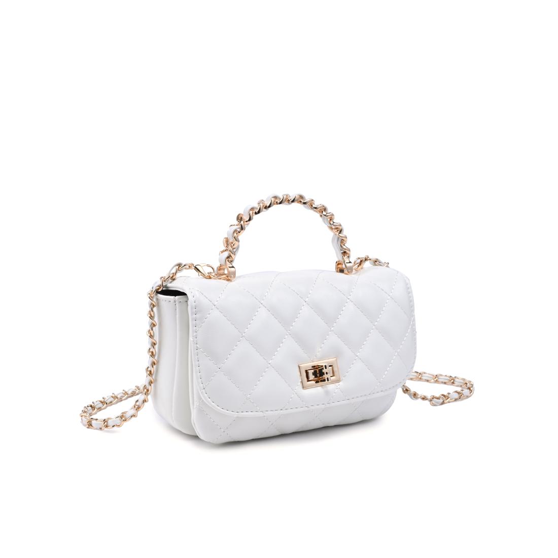 Woman wearing White Urban Expressions Leo Crossbody 840504205057 View 6 | White