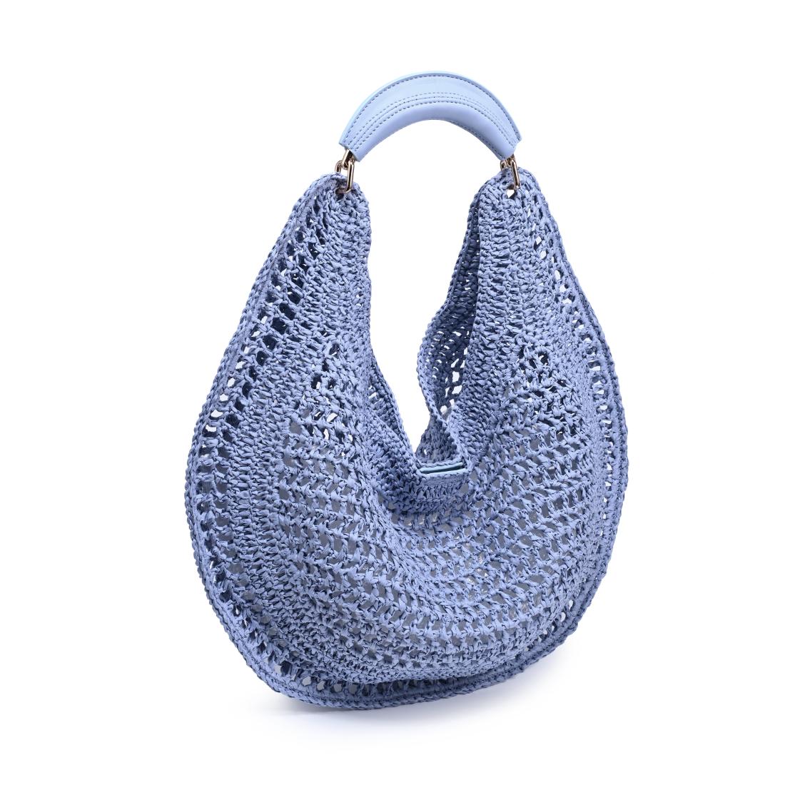 Woman wearing Periwinkle Urban Expressions Camden Hobo 840504208942 View 6 | Periwinkle