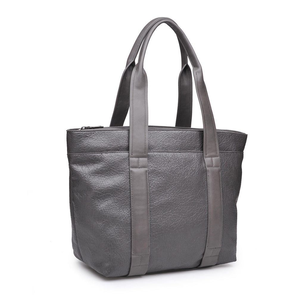 Woman wearing Charcoal Urban Expressions Finn Texture Tote NA-840611156600 View 6 | Charcoal