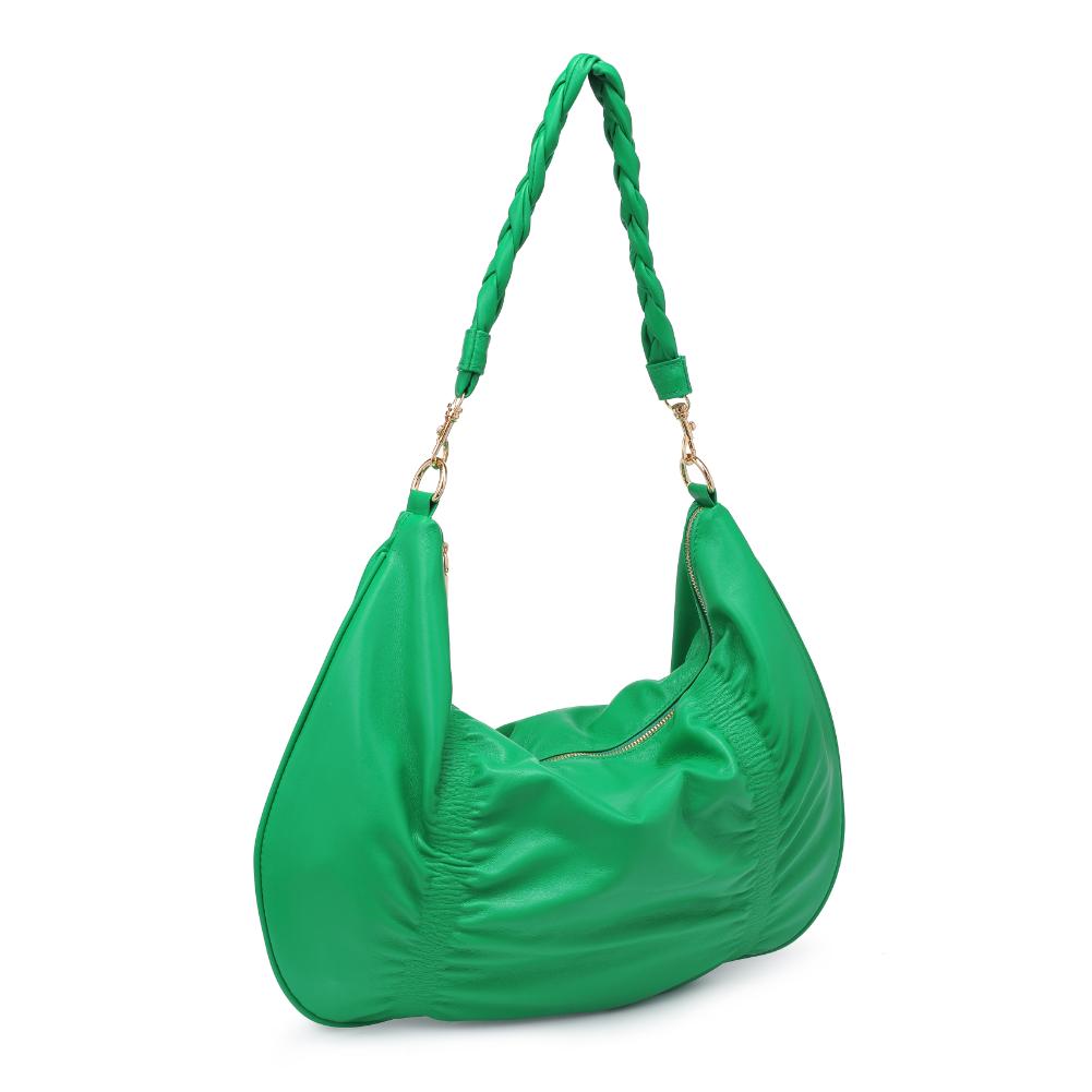Woman wearing Kelly Green Urban Expressions Amber Hobo 840611130440 View 6 | Kelly Green