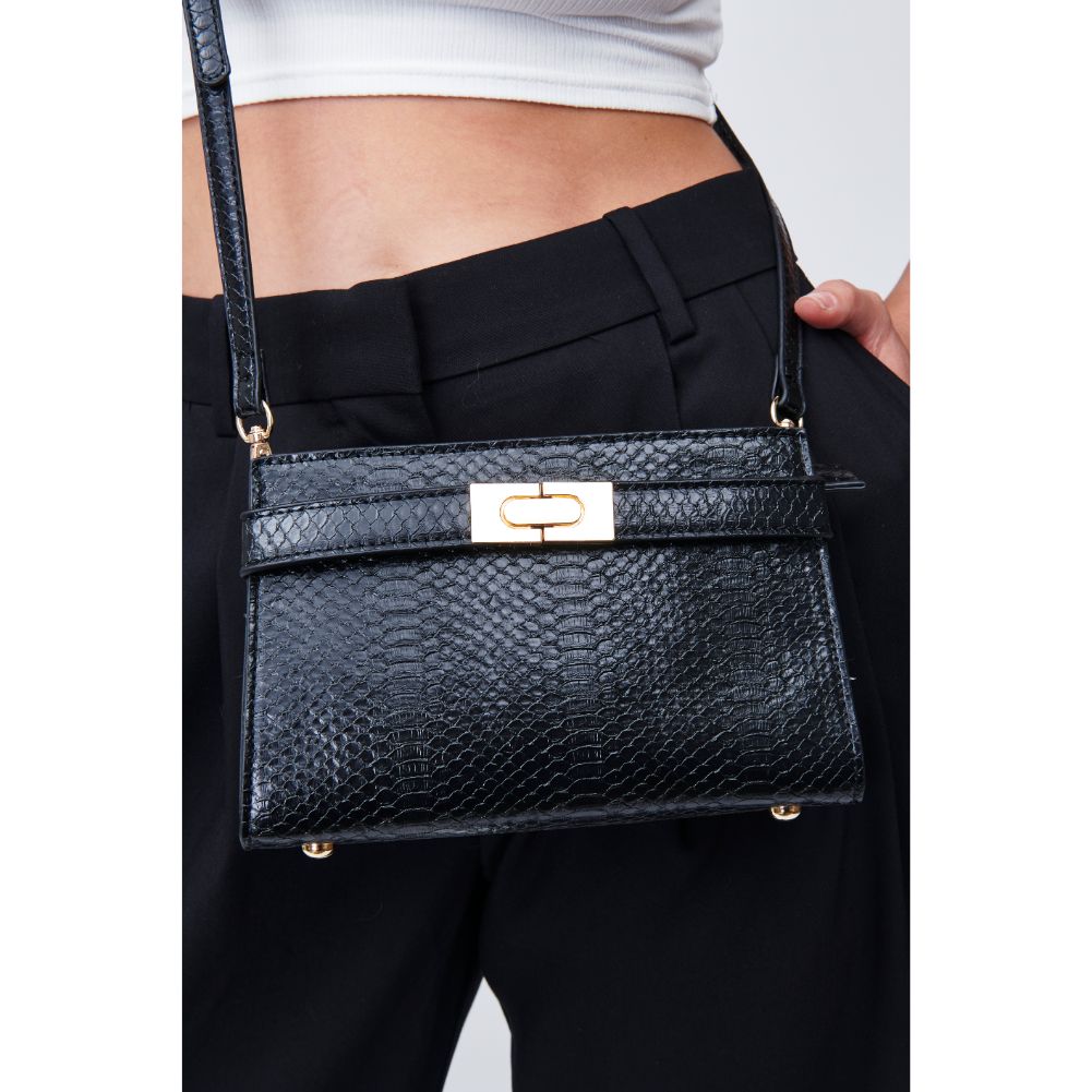 Woman wearing Black Urban Expressions Magda Shoulder Bag 818209011624 View 1 | Black