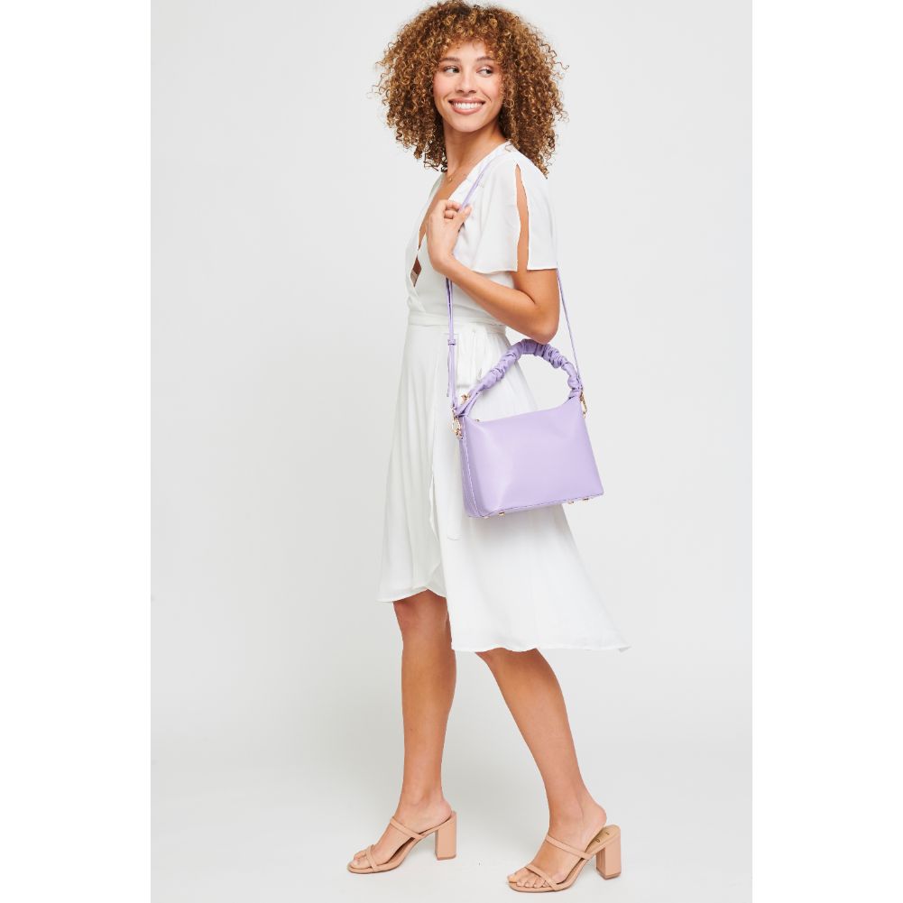 Woman wearing Lilac Urban Expressions Maddie Crossbody 840611179333 View 4 | Lilac