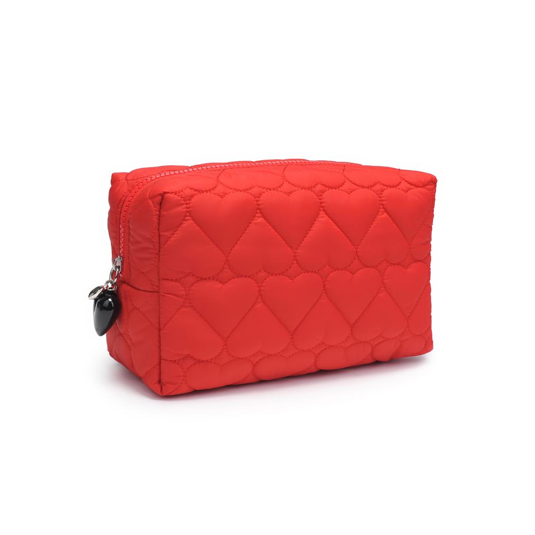 Urban Essentials Pull My Heart Cosmetic & Travel Organizer Pouch 840611196972 View 6 | Red