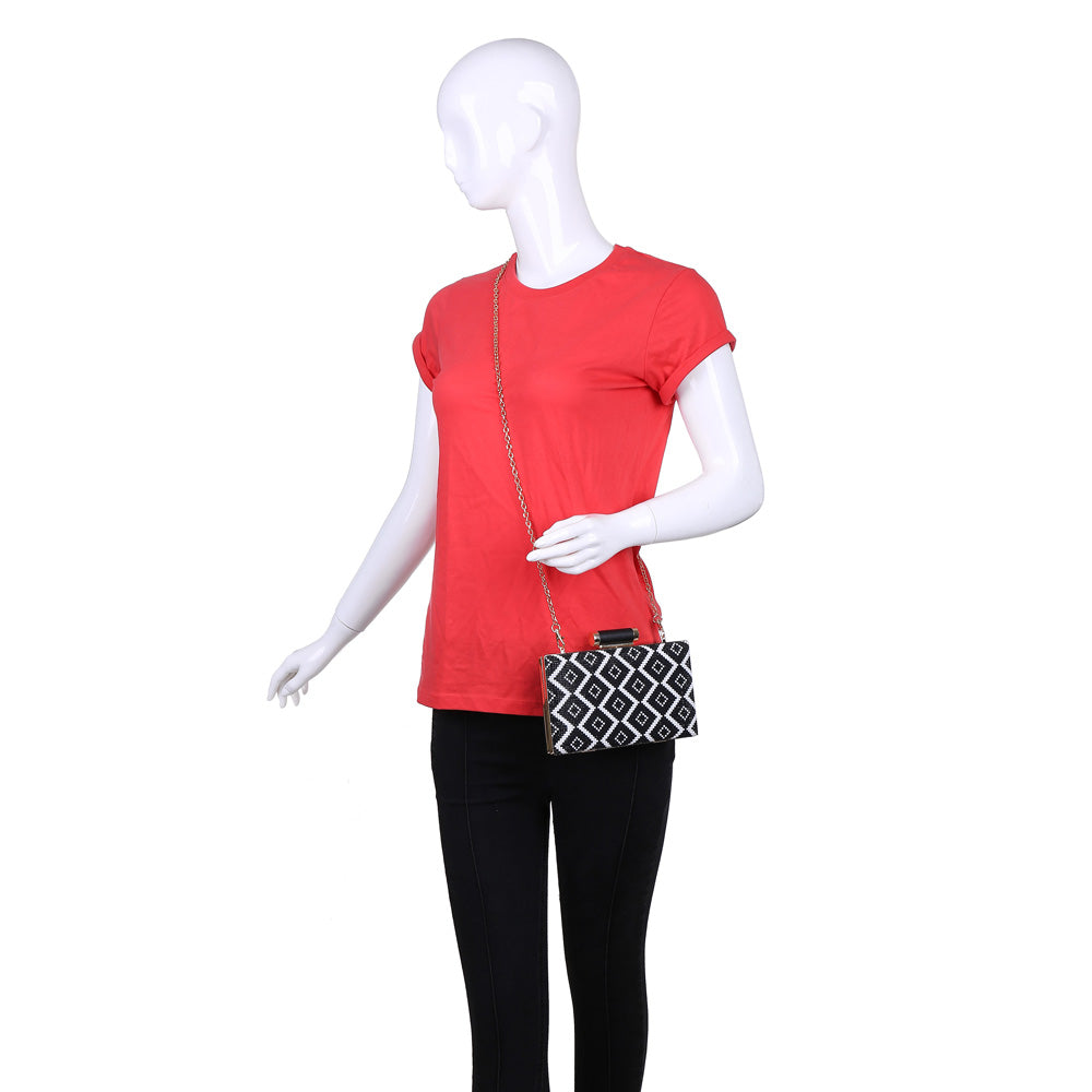 Product Image of Urban Expressions Bora Bora Evening Bag NA-840611161550 View 5 | Black White