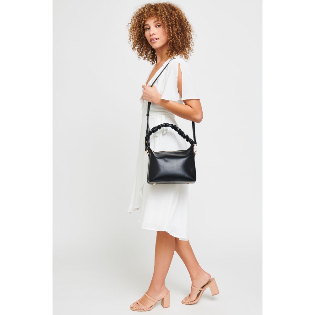 Woman wearing Black Urban Expressions Maddie Crossbody 840611179319 View 4 | Black