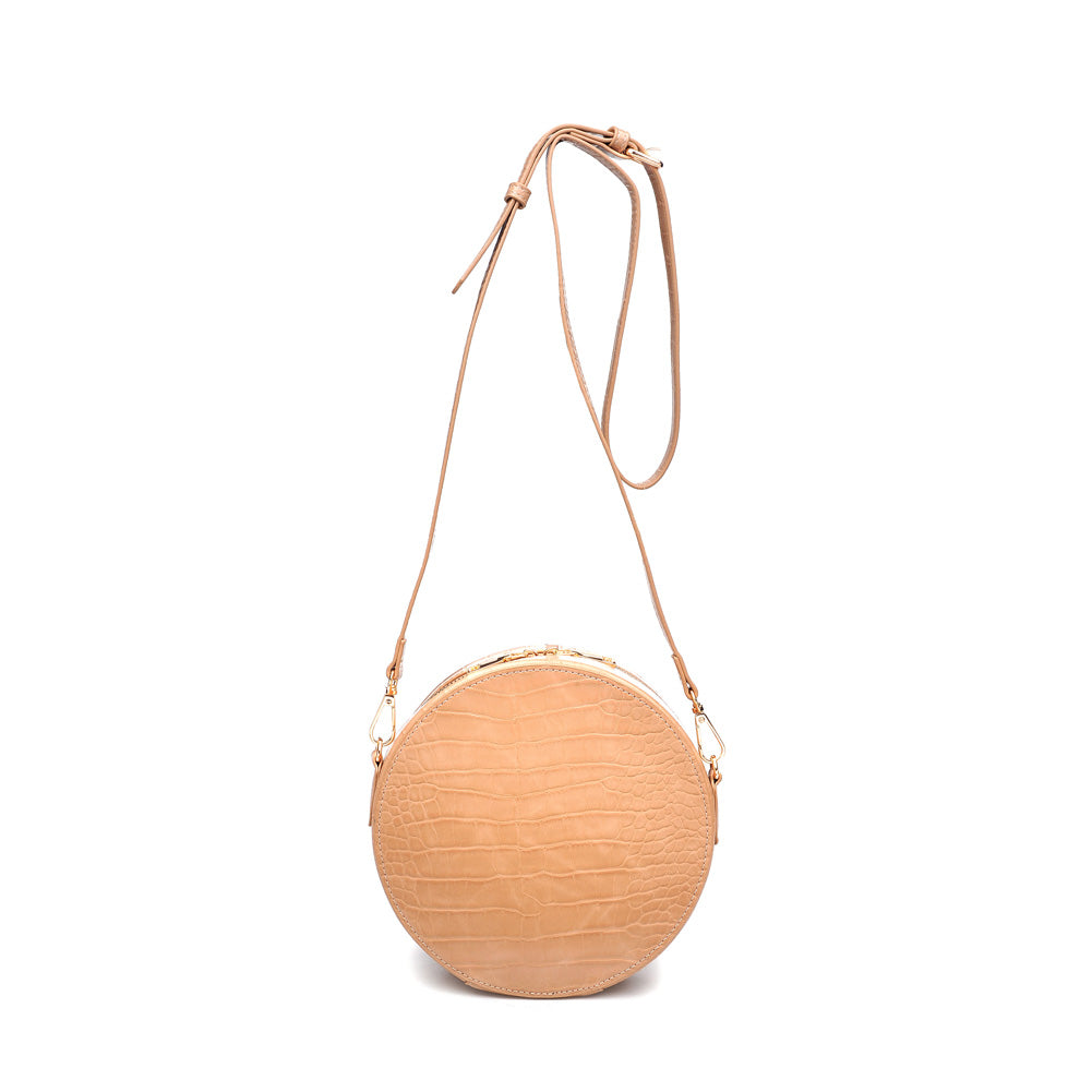 Woman wearing Mocha Urban Expressions Sawyer Crossbody NA-840611152480 View 7 | Mocha