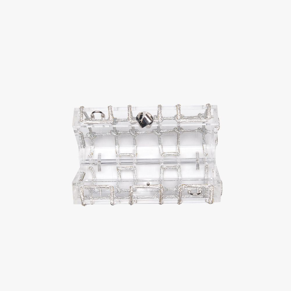 Woman wearing Silver Urban Expressions Ziggy Evening Bag 840611106520 View 9 | Silver