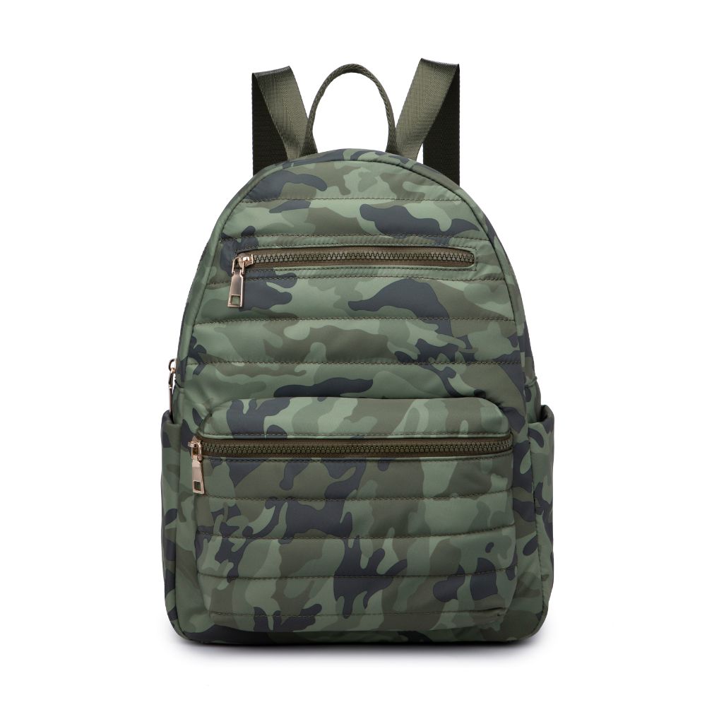 Product Image of Urban Expressions Aiden Backpack 840611180735 View 5 | Green Camo