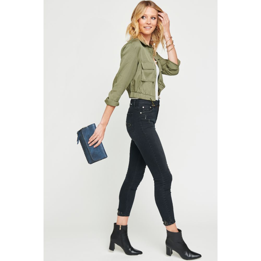 Woman wearing Navy Urban Expressions Elizabeth Crossbody 840611149169 View 3 | Navy