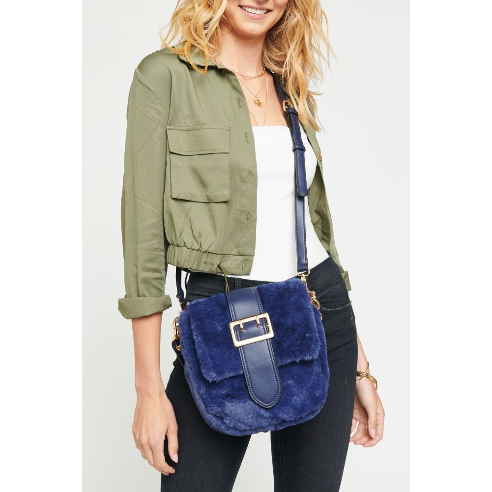 Woman wearing Navy Urban Expressions Sully Crossbody NA-840611154316 View 1 | Navy