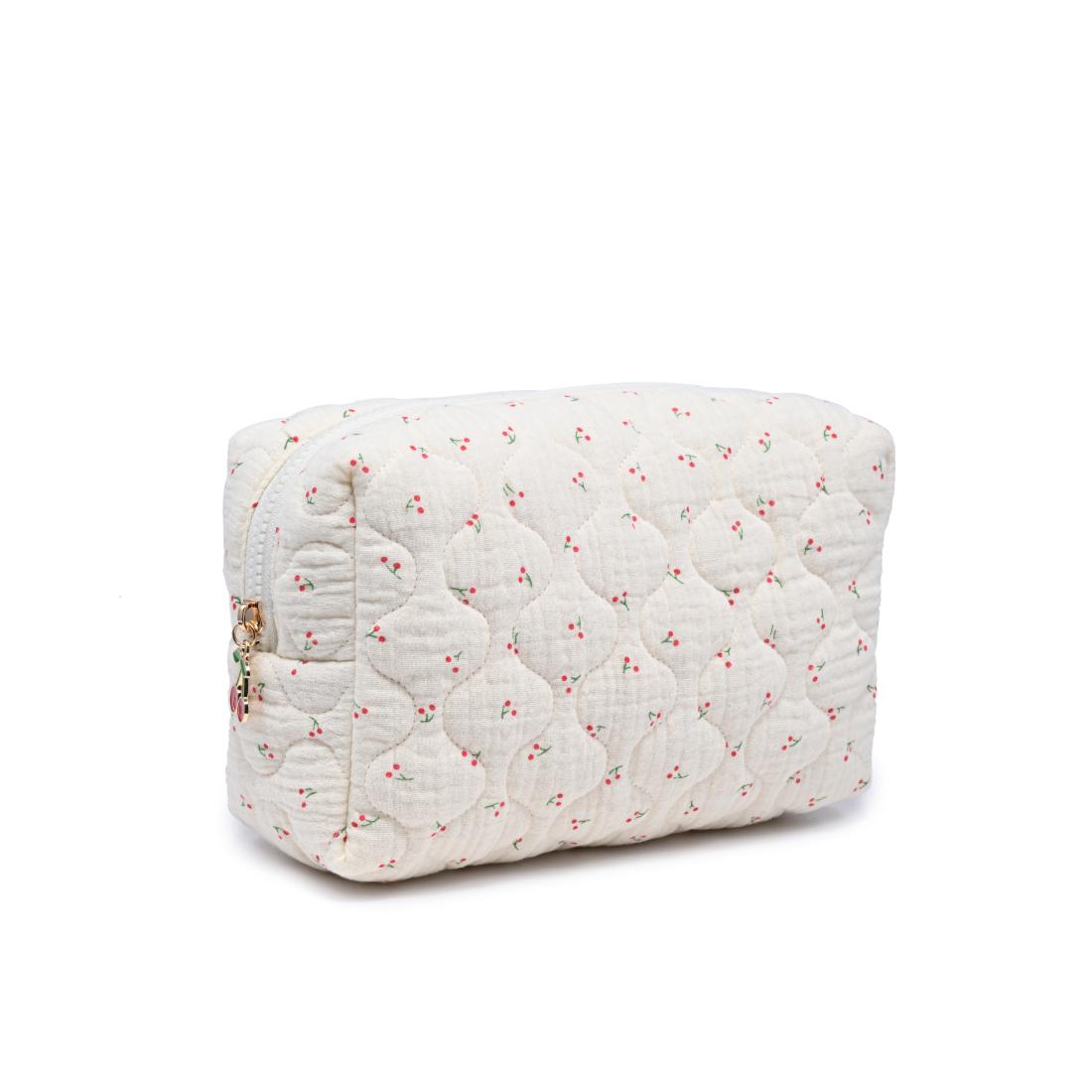 Urban Essentials Quilted Keeper Cosmetic & Travel Organizer Pouch 840611195449 View 6 | Cherry