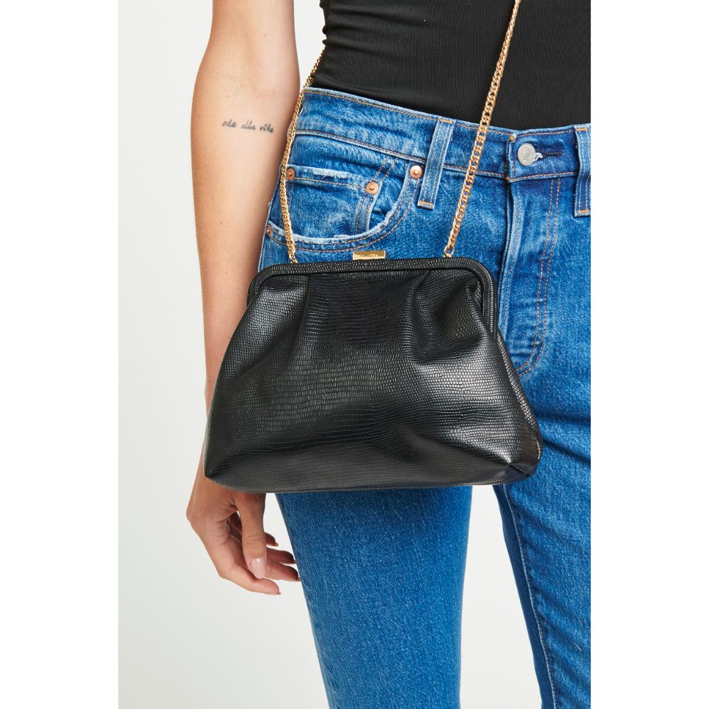 Woman wearing Black Urban Expressions Margie Clutch 840611174871 View 2 | Black