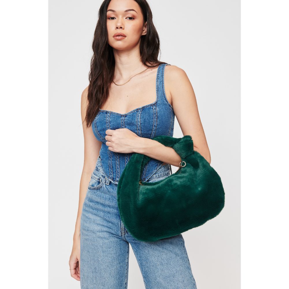 Woman wearing Forest Urban Expressions Sylvia Crossbody 840611103833 View 1 | Forest