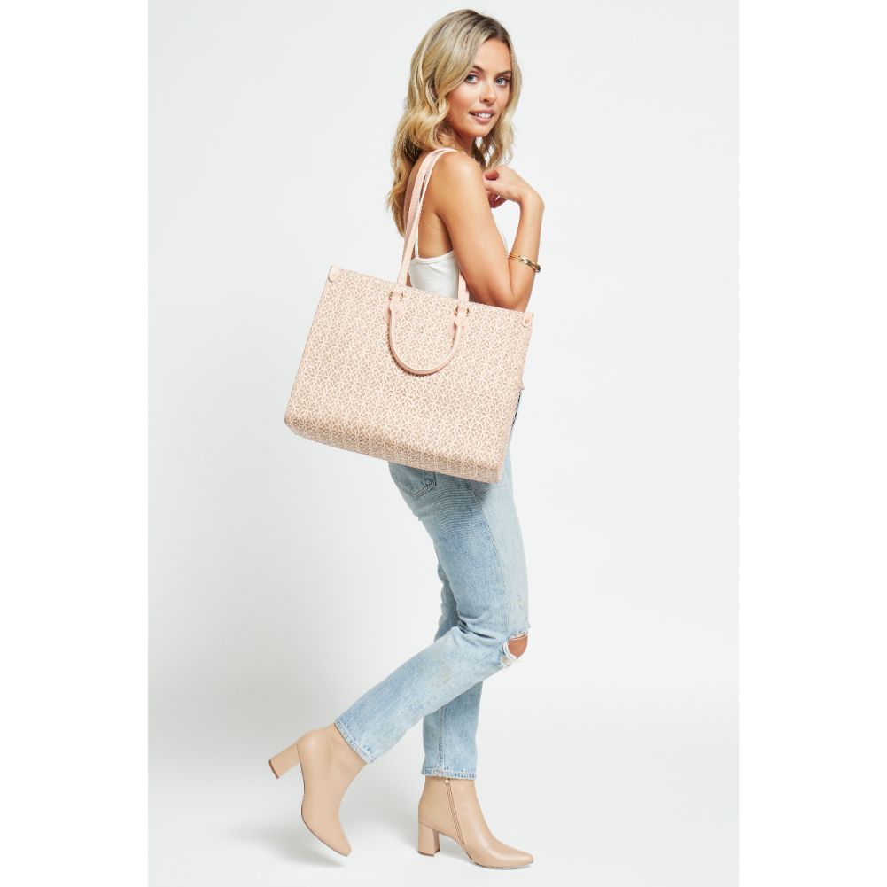 Woman wearing Rose Urban Expressions Esme Tote 840611181633 View 4 | Rose