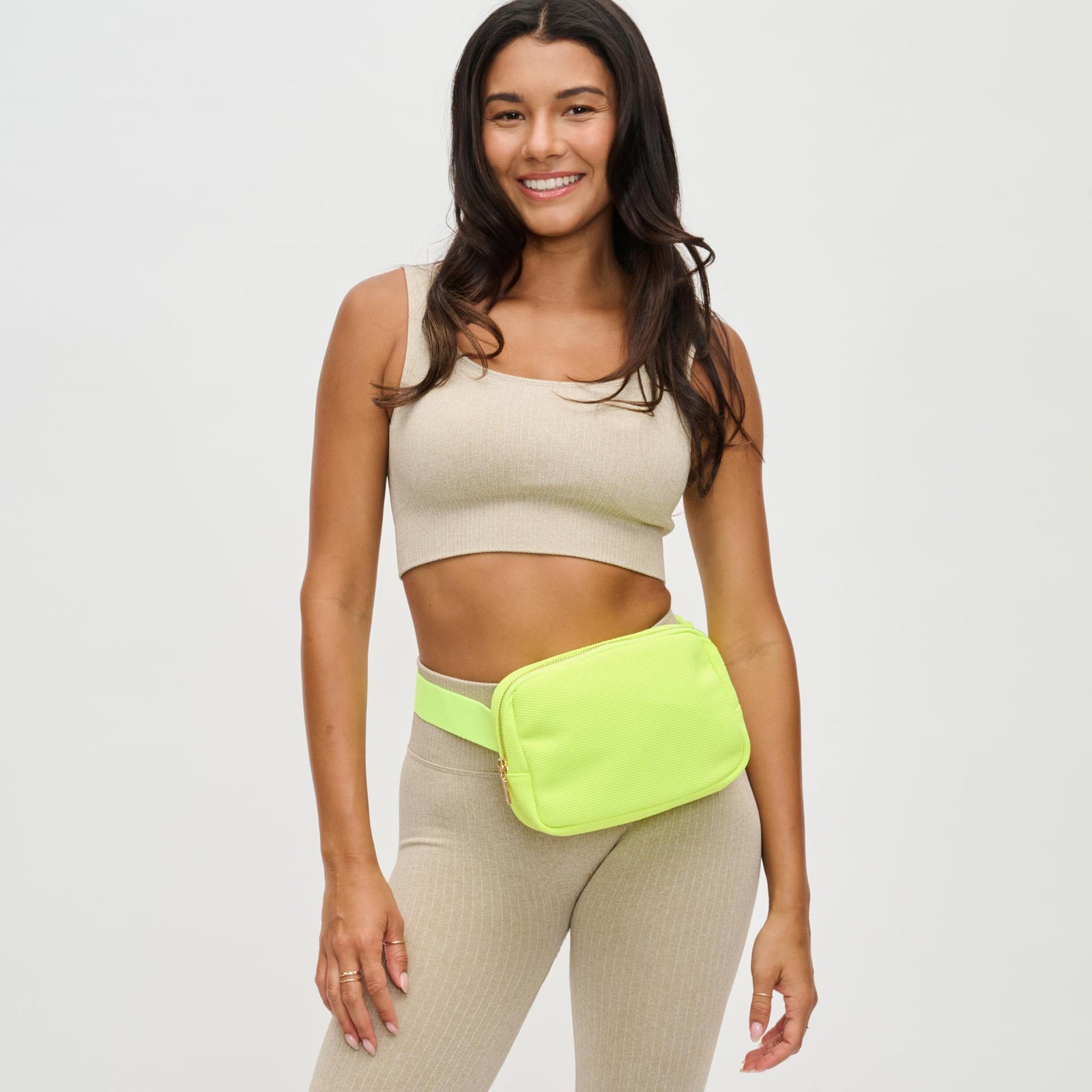 Woman wearing Black Urban Expressions Felix Belt Bag 840611122681 View 1 | Black