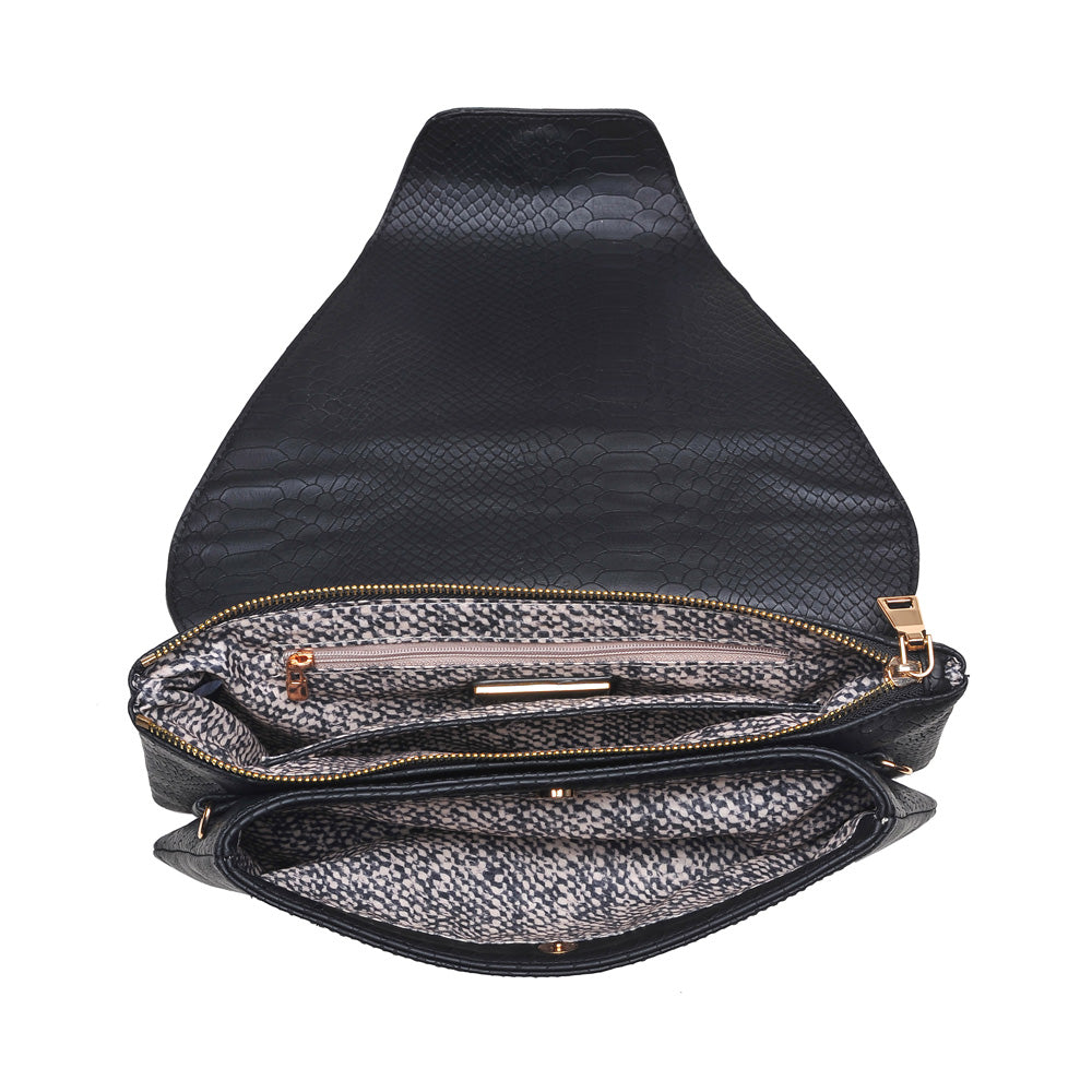 Product Image of Urban Expressions Leah Snake Crossbody NA-840611123558 View 4 | Black