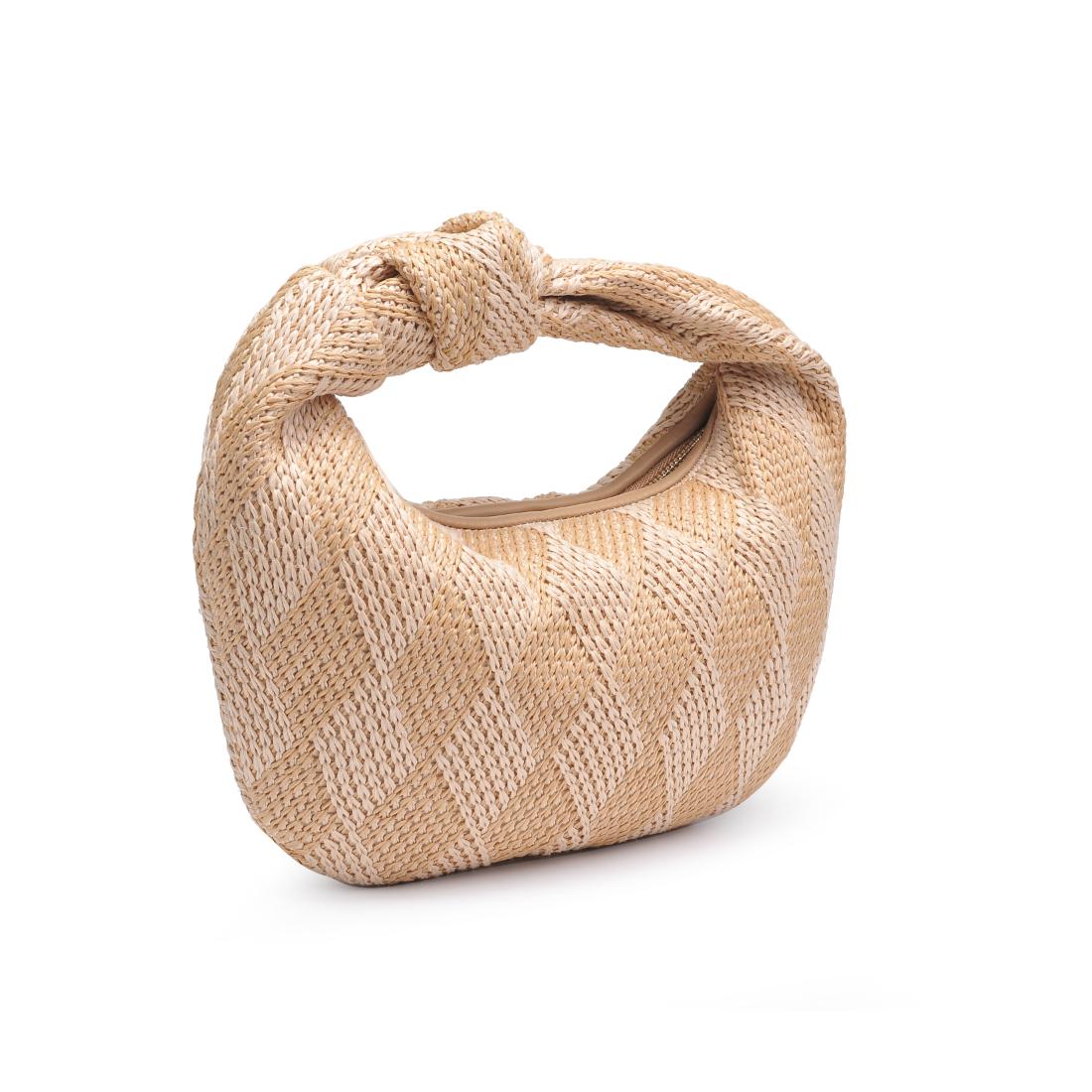 Woman wearing Natural Cream Urban Expressions Tracy - Love Knot Clutch 840611156570 View 6 | Natural Cream