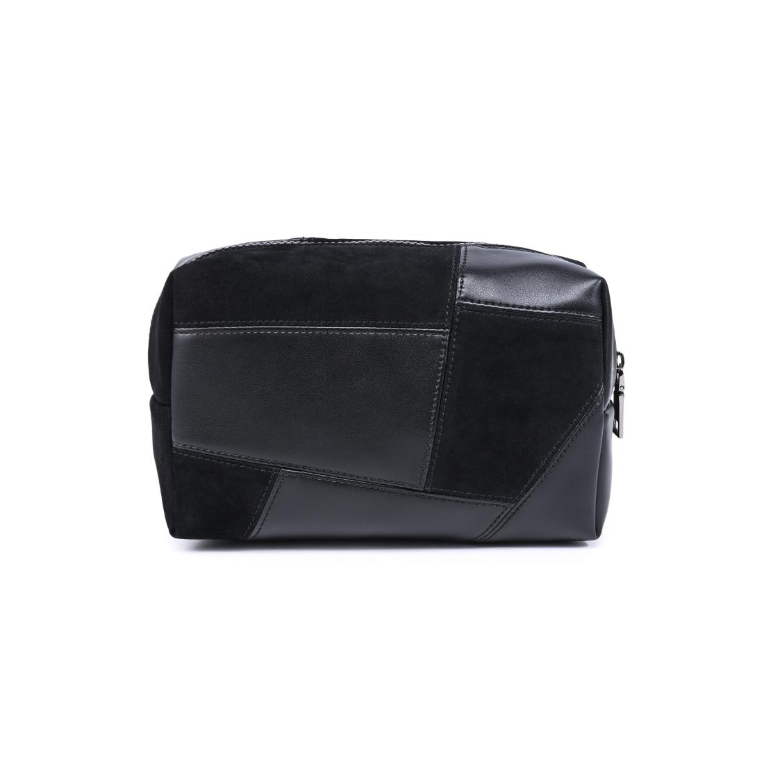 Urban Essentials Patchwork Edit Cosmetic & Travel Organizer Pouch 840504210525 View 7 | Black