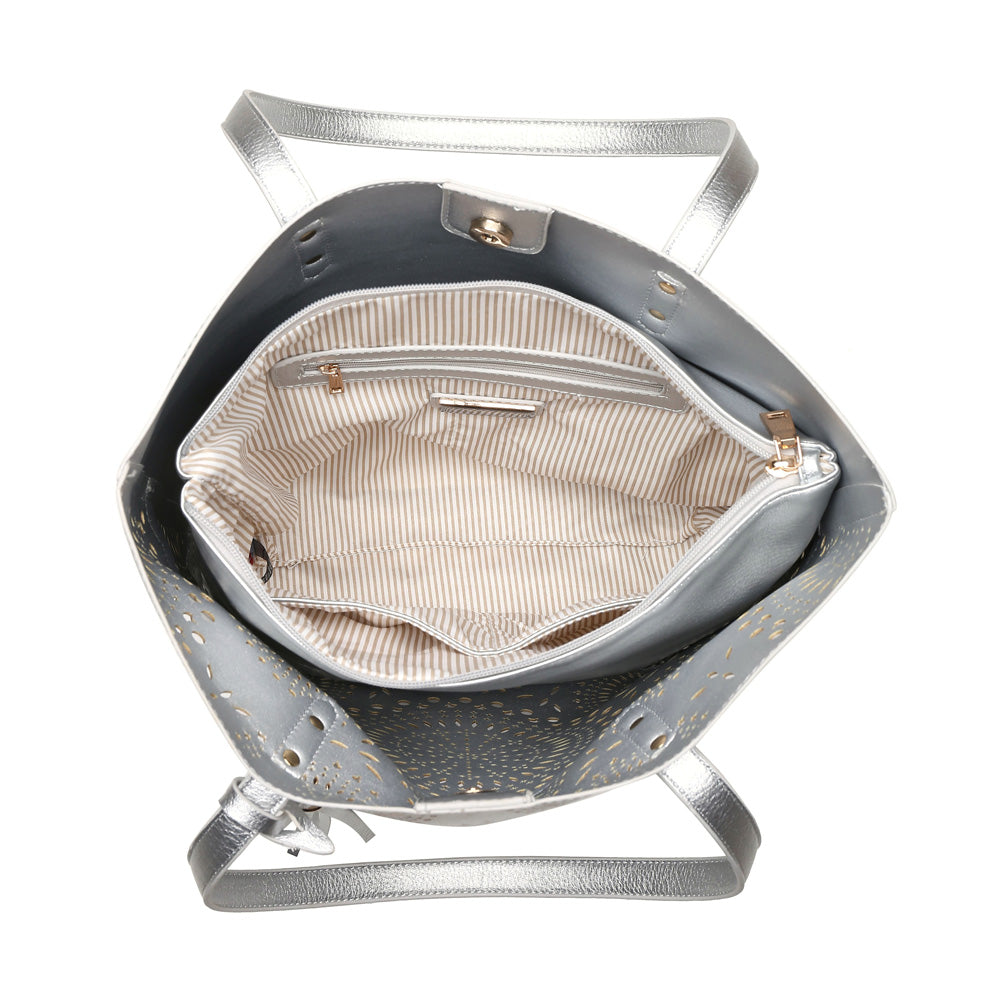 Product Image of Urban Expressions Aubrey Tote NA-840611140890 View 4 | Silver
