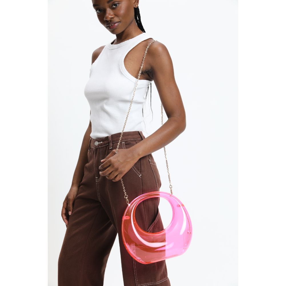 Woman wearing Light Pink Urban Expressions Bess Evening Bag 840611116932 View 3 | Light Pink