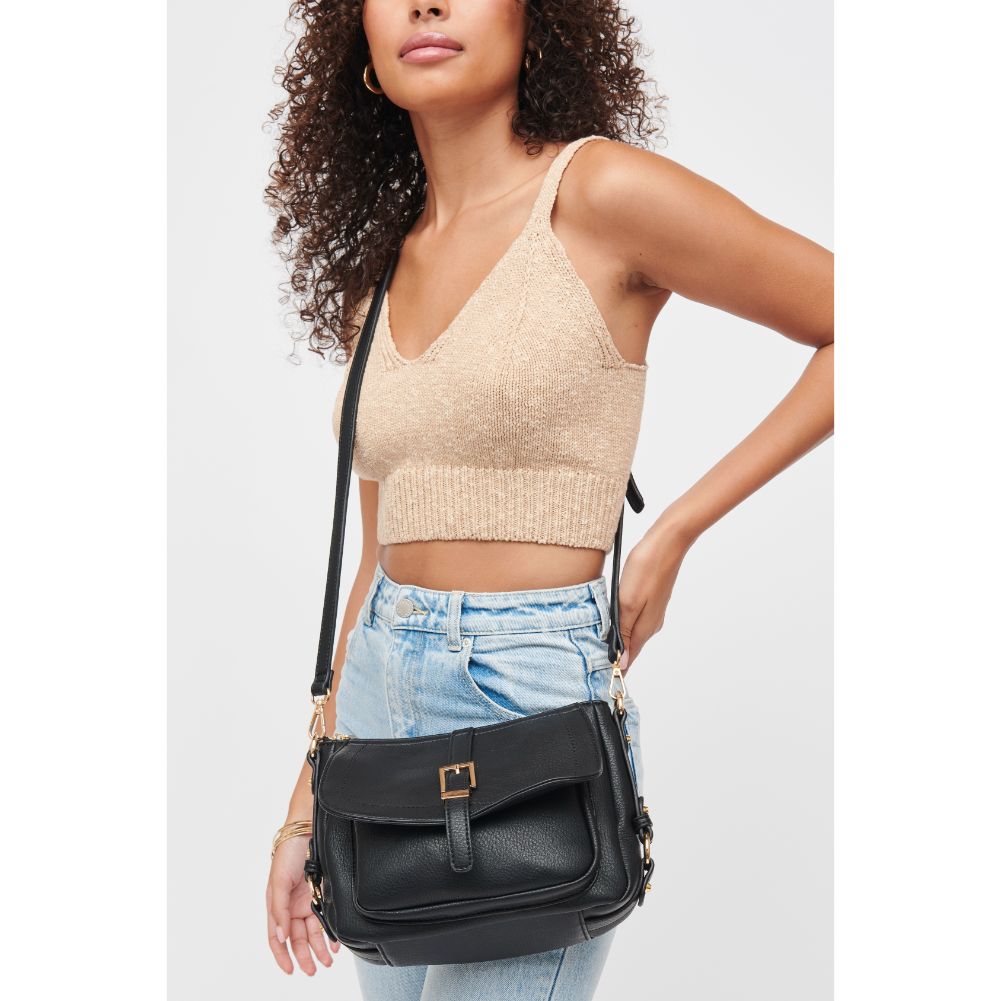 Woman wearing Black Urban Expressions Lizzie Crossbody 840611184610 View 1 | Black