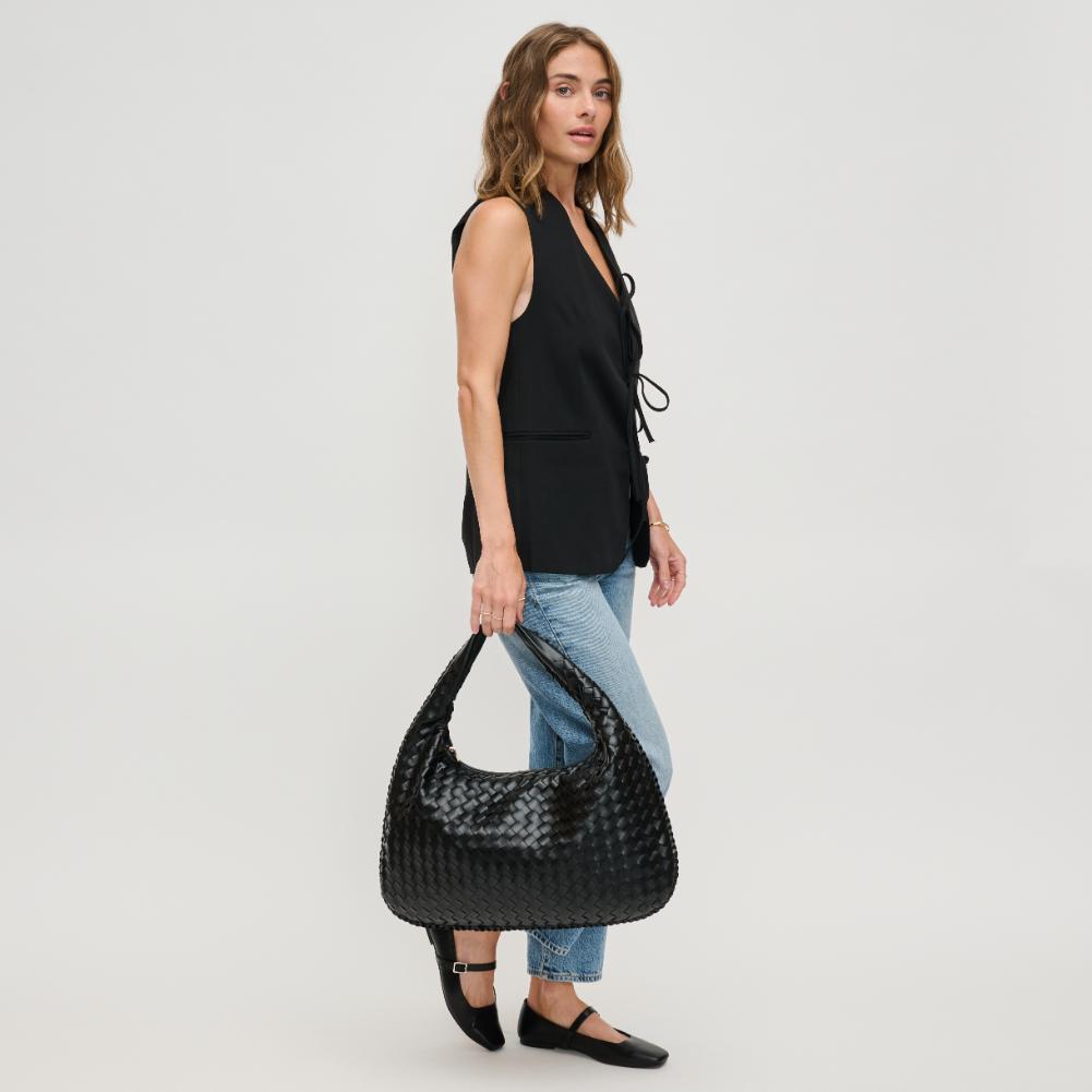 Woman wearing Black Urban Expressions Victoria Hobo 840611140814 View 4 | Black
