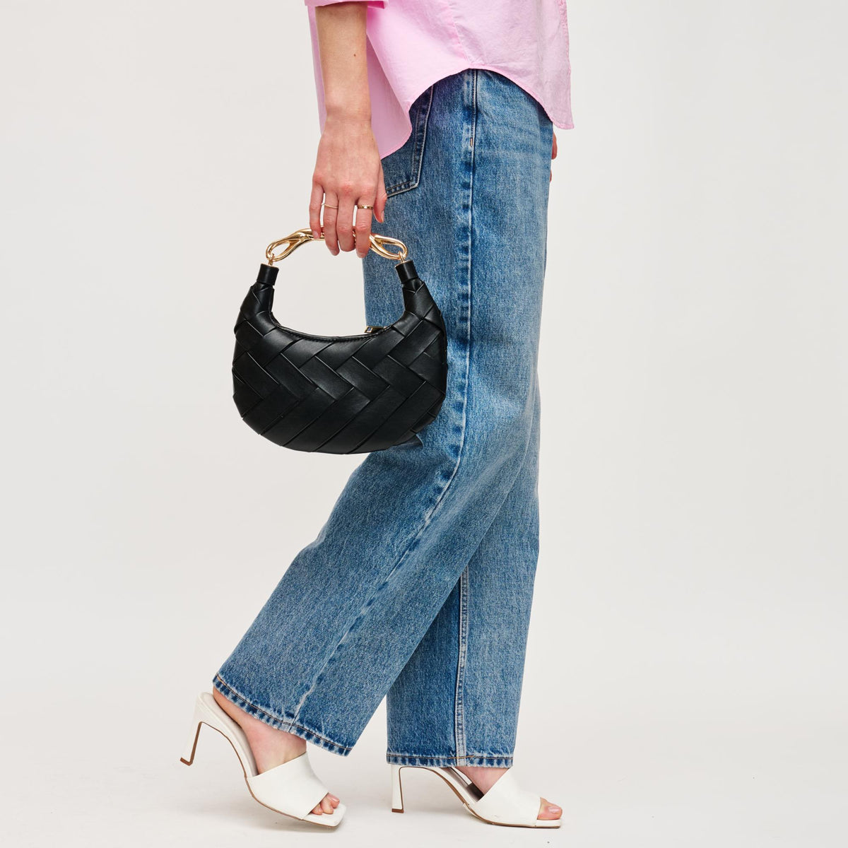 Woman wearing Black Urban Expressions Pamela Crossbody 840611195593 View 4 | Black