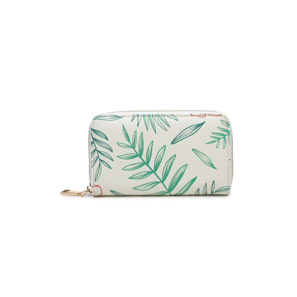 Woman wearing Ivory Multi Urban Expressions Hula Wallet 840611145277 View 7 | Ivory Multi
