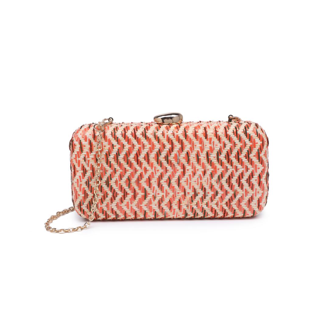 Woman wearing Orange Multi Urban Expressions Valentina Evening Bag 840504206511 View 5 | Orange Multi