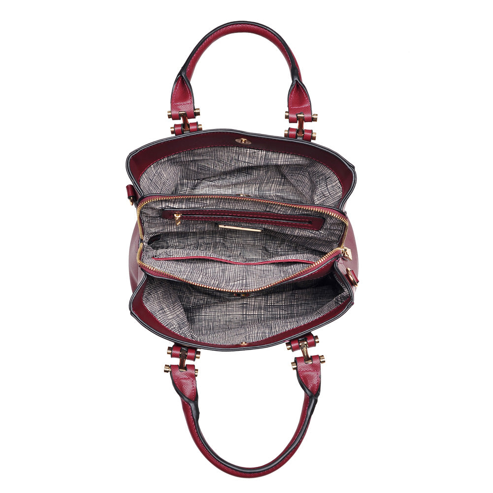 Woman wearing Burgundy Urban Expressions Nottingham Crossbody NA-840611153470 View 9 | Burgundy