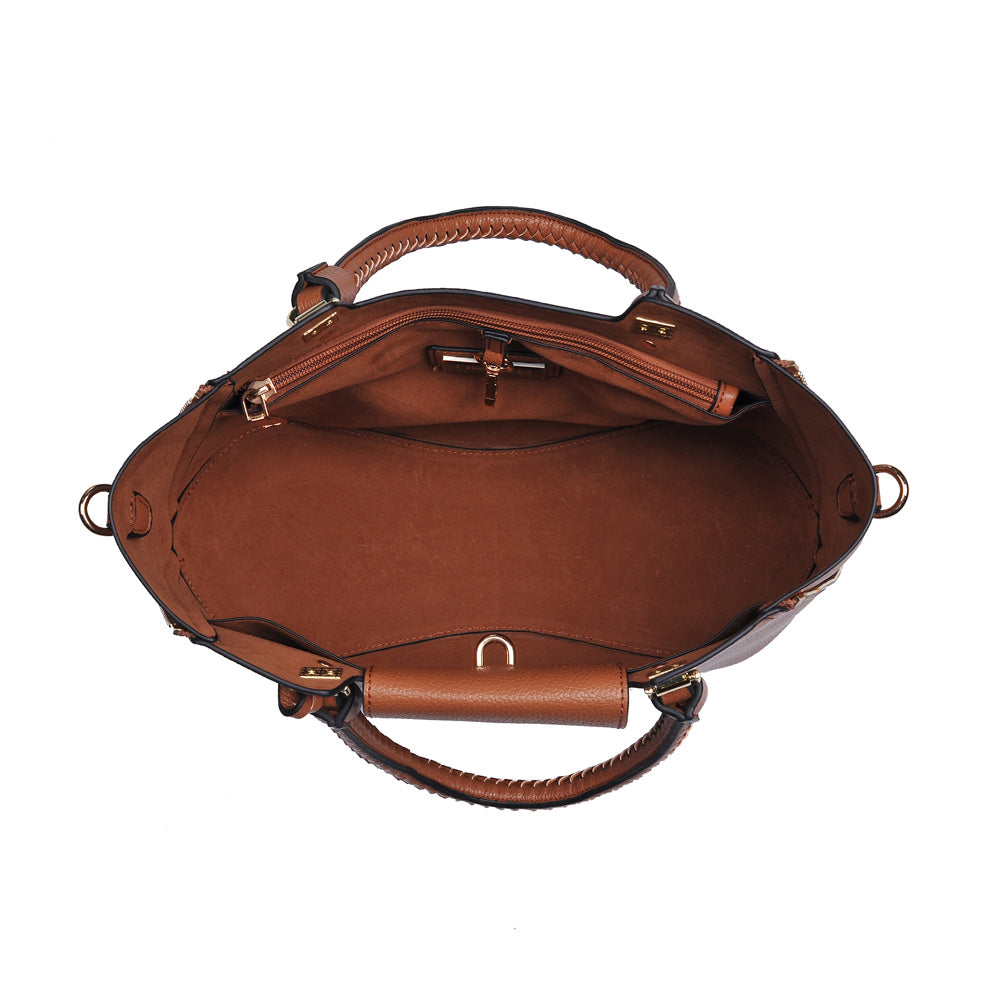 Product Image of Urban Expressions Phoenix Satchel NA-840611158567 View 4 | Tan