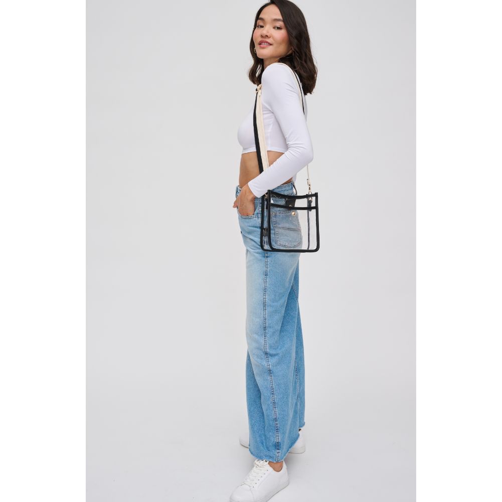 Woman wearing Black Urban Expressions Beckham Crossbody 840611119971 View 2 | Black