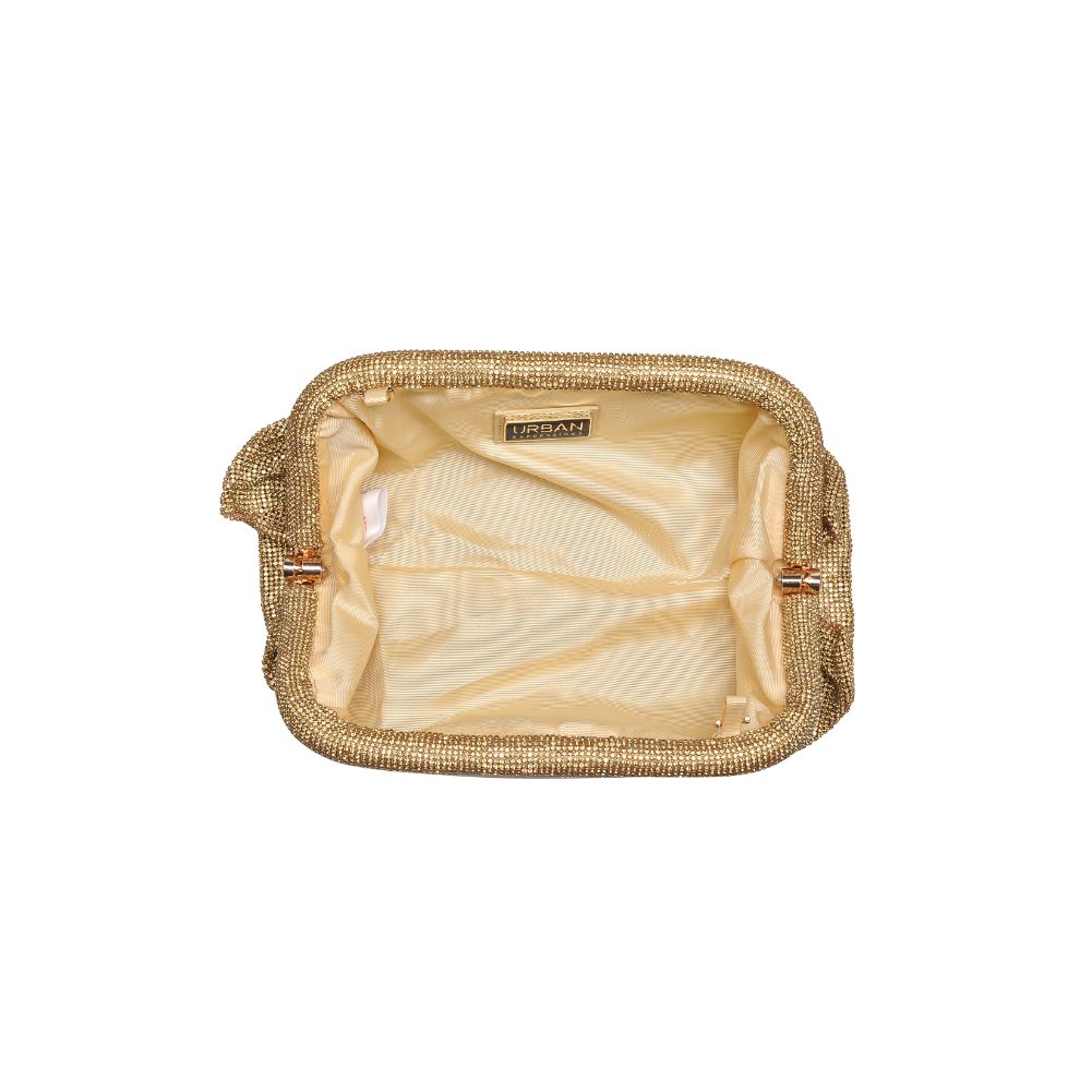 Woman wearing Gold Urban Expressions Irina Evening Bag 840611109392 View 9 | Gold