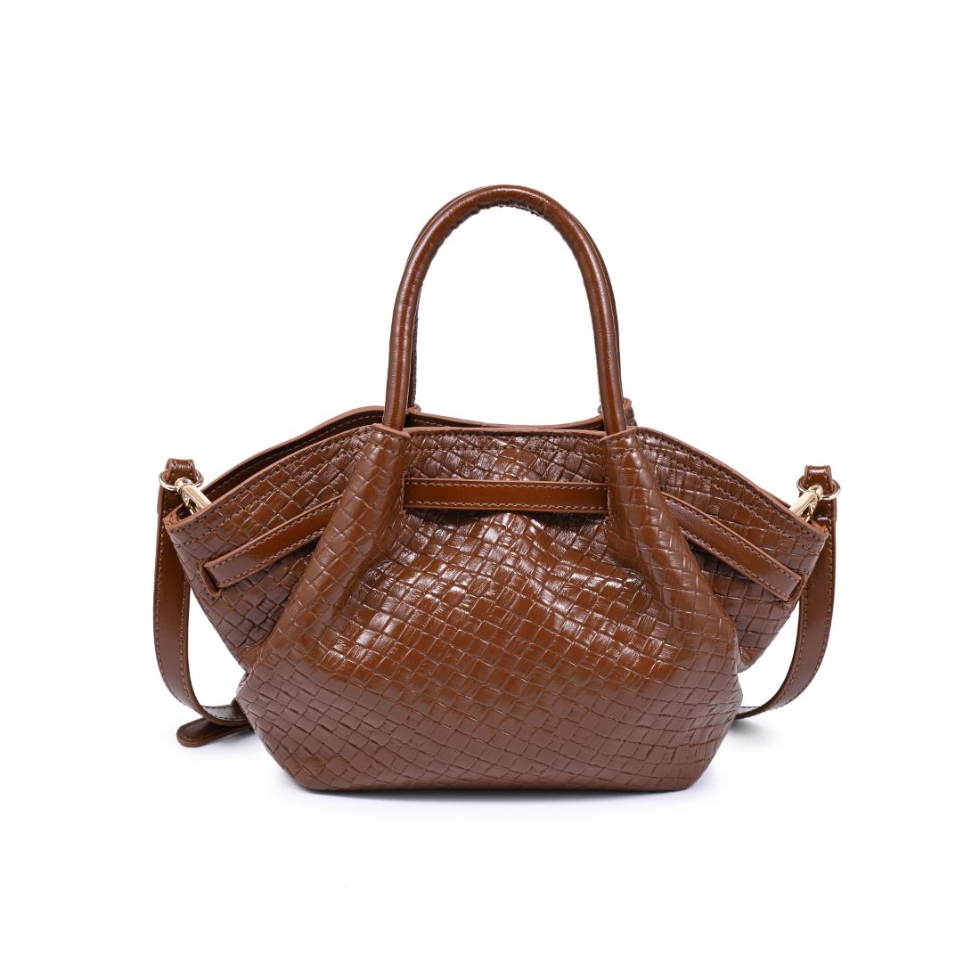 Urban Expressions Selena - Embossed Woven Crossbody 840504212154 View 7 | Cognac