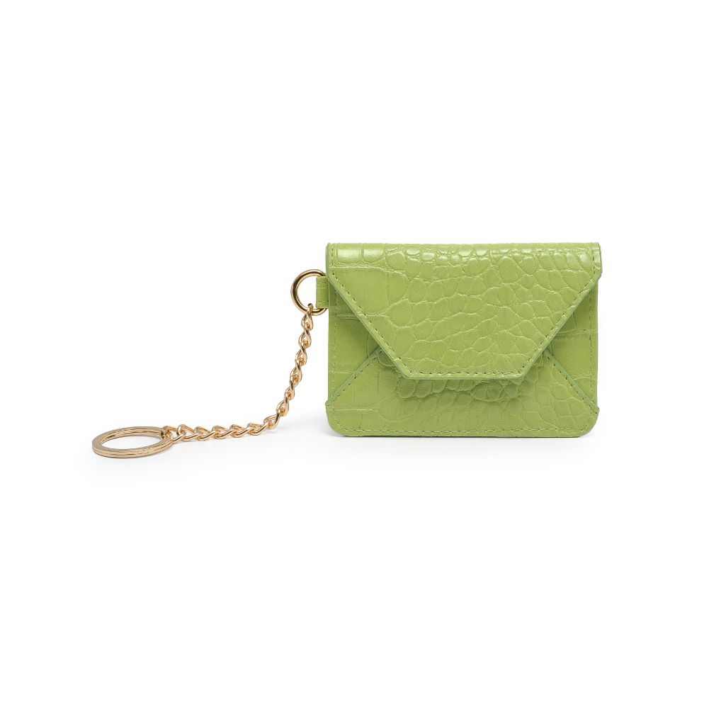 Woman wearing Lime Urban Expressions Gia - Croco Card Holder 818209018340 View 5 | Lime