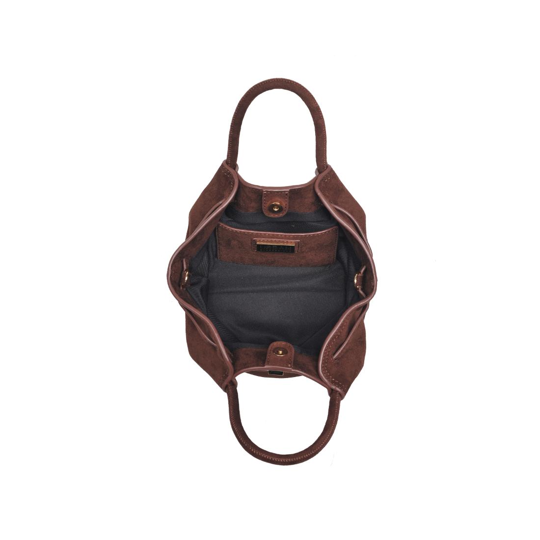 Product Image of Urban Expressions Selena - Faux Suede Crossbody 840611199201 View 8 | Chocolate