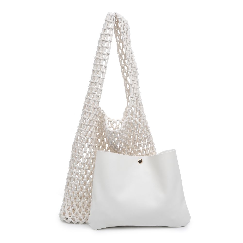 Product Image of Urban Expressions Antigua Tote 818209016025 View 7 | White