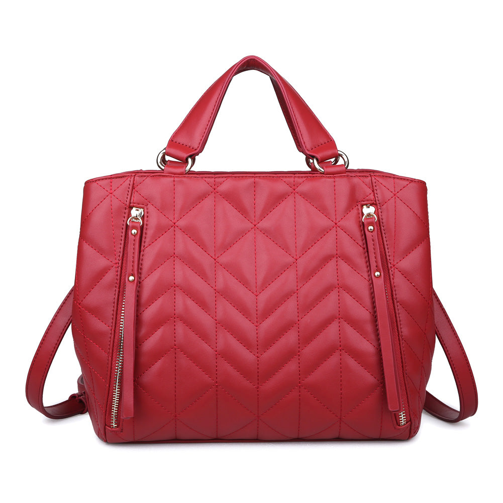 Woman wearing Red Urban Expressions Simone Satchel NA-840611149978 View 5 | Red