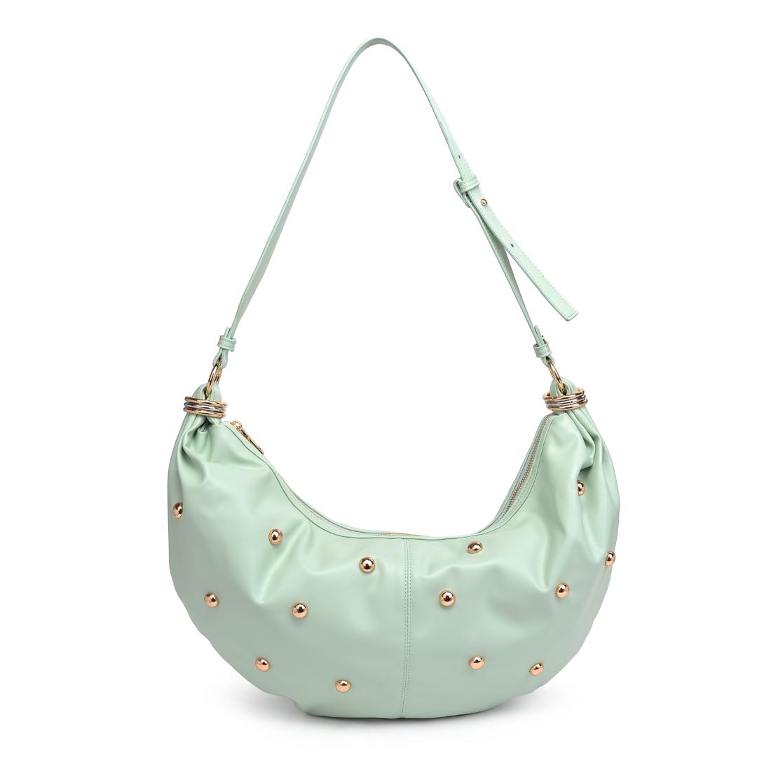 Woman wearing Pistachio Urban Expressions Bianca Hobo 840611151162 View 5 | Pistachio