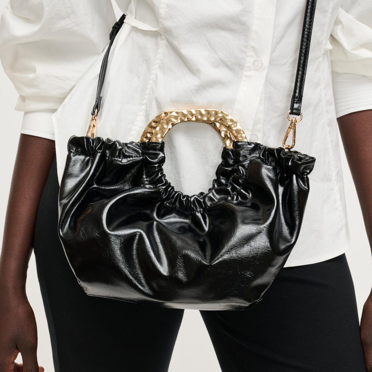 Woman wearing Black Urban Expressions Myles Crossbody 840504204708 View 1 | Black