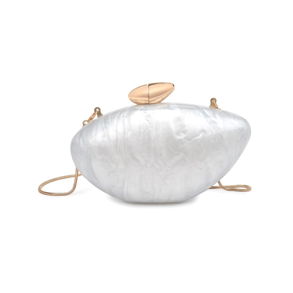 Woman wearing Ivory Urban Expressions Hayden Evening Bag 840611193322 View 7 | Ivory