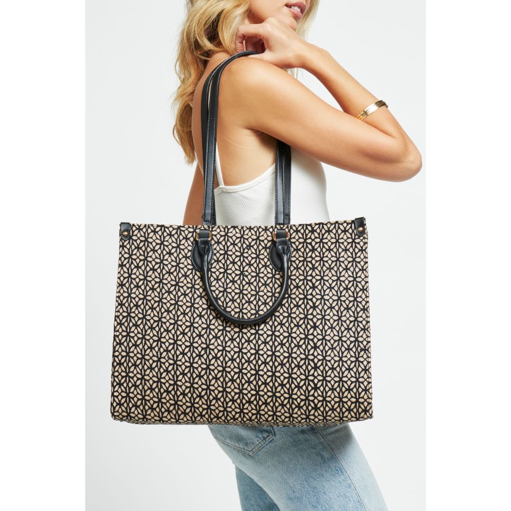 Woman wearing Black Urban Expressions Esme Tote 840611181619 View 1 | Black