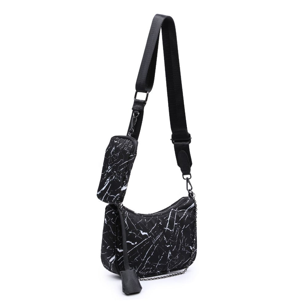 Product Image of Urban Expressions Joss - Nylon Crossbody 818209010634 View 6 | Black White Marble