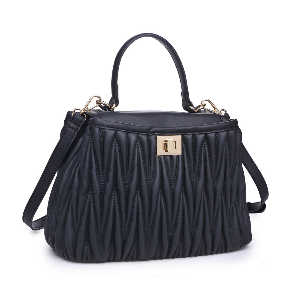 Woman wearing Black Urban Expressions Peggy Satchel 840611160348 View 6 | Black