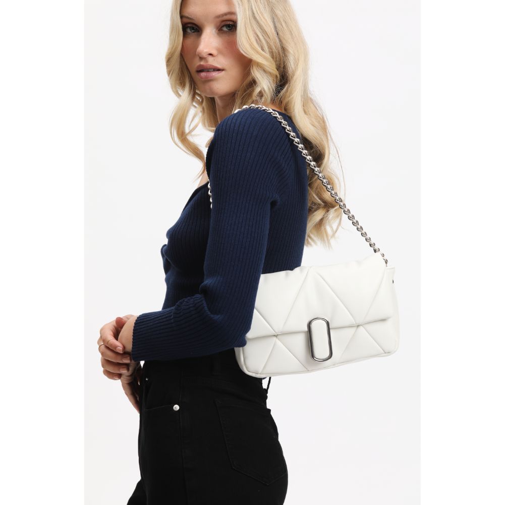 Woman wearing Ivory Urban Expressions Anderson Crossbody 840611113801 View 3 | Ivory